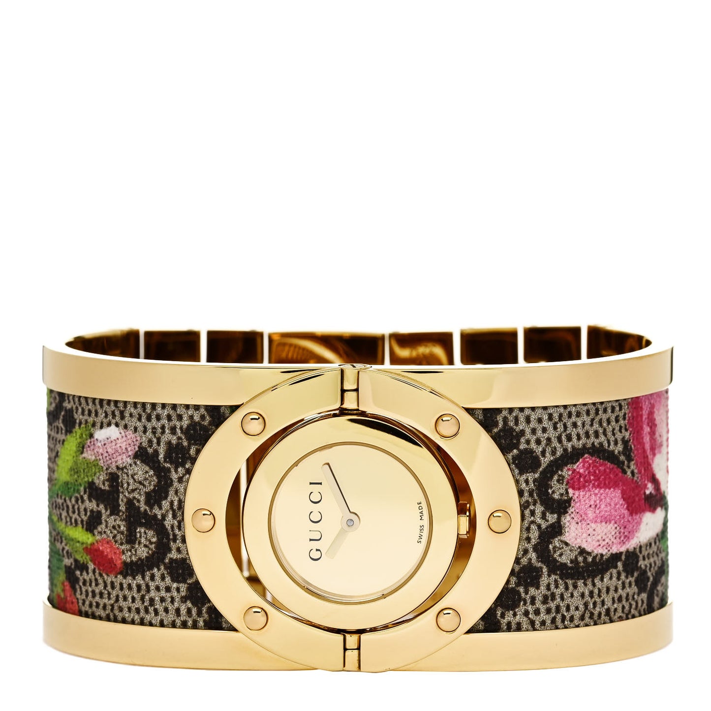 Stainless Steel Canvas 33mm Twirl GG Supreme Blooms Quartz Watch