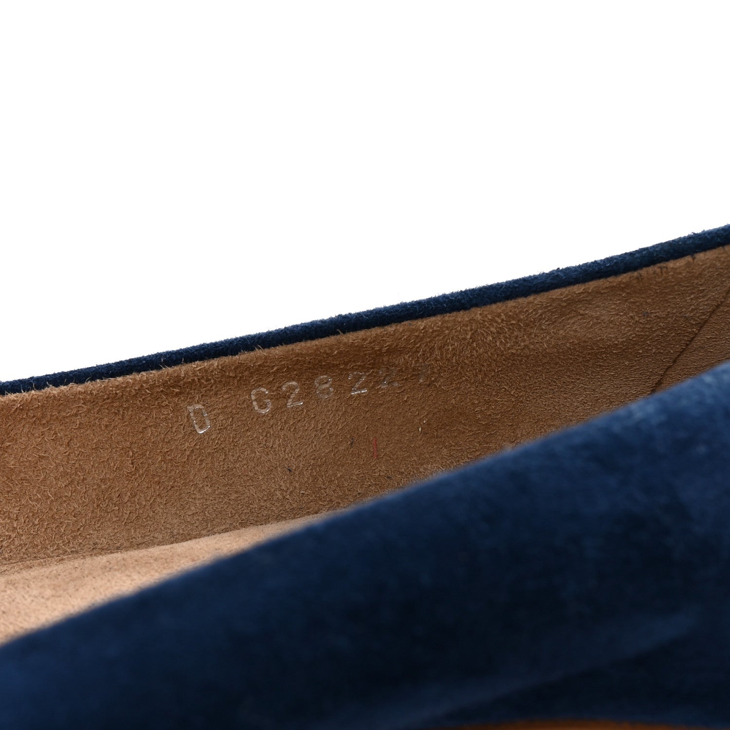 Chanel Suede Cap Toe CC Chain Ballerina Flats 40 Blue Black 9 of 9