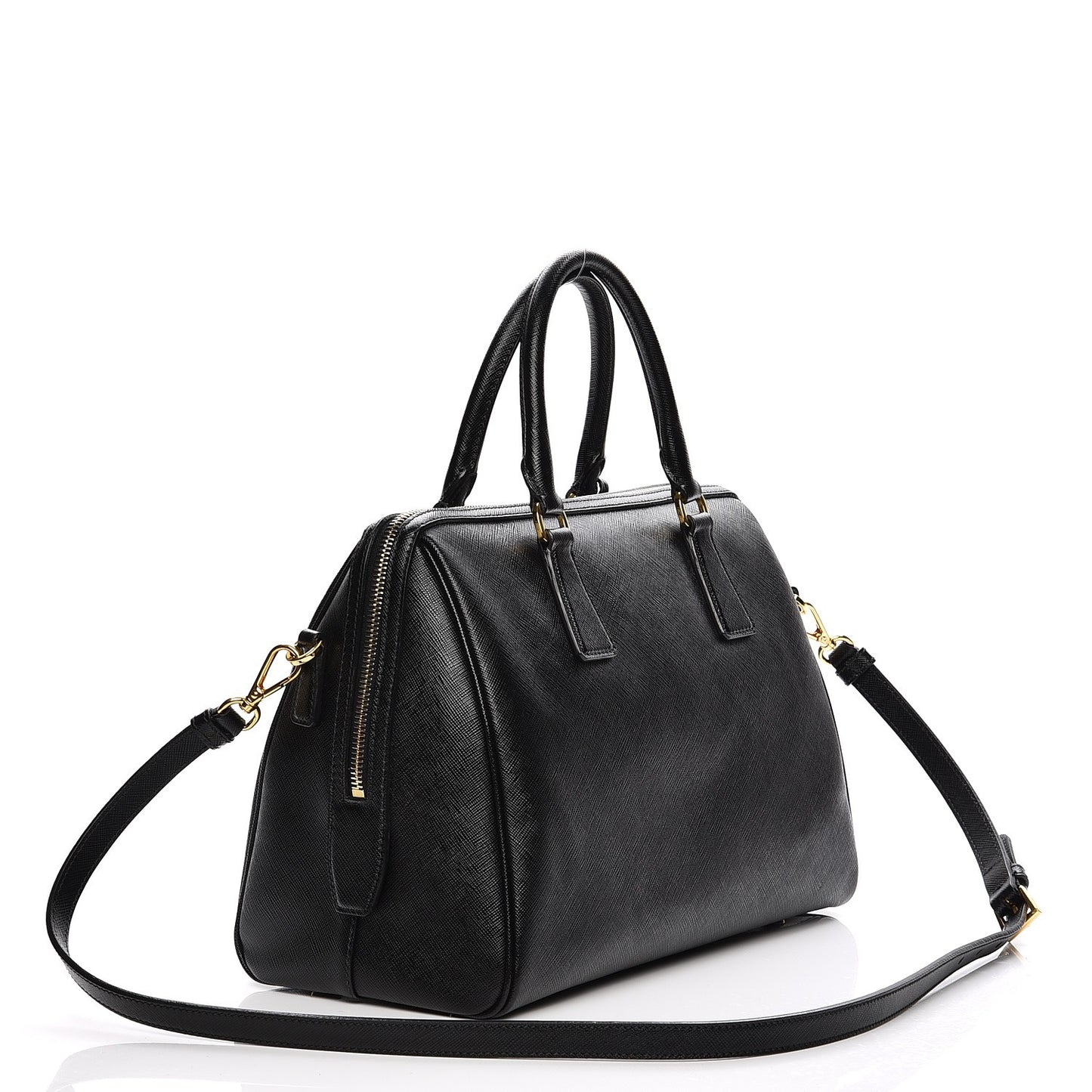 Saffiano Lux Bowler Black