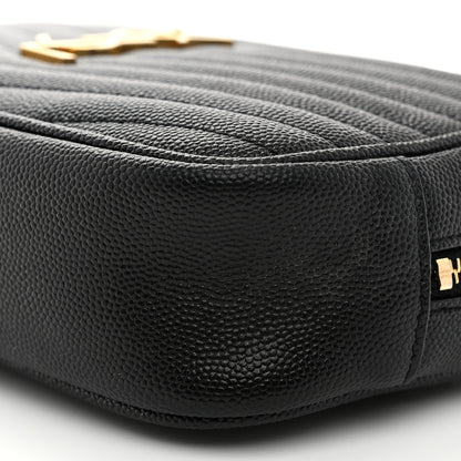 Saint Laurent Grain De Poudre Matelasse Monogram Mini Lou Camera Bag Black 10 of 10