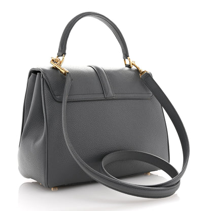 Celine Grained Calfskin Small 16 Top Handle Bag Storm 3 of 13