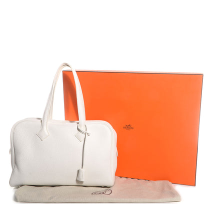 Hermes Taurillon Clemence Victoria II 35 White 12 of 17
