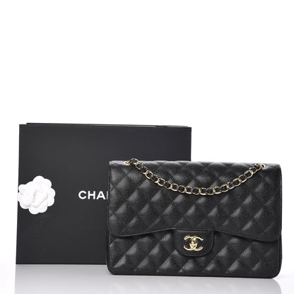 Chanel Caviar Quilted Jumbo Double Flap Black 8 of 8