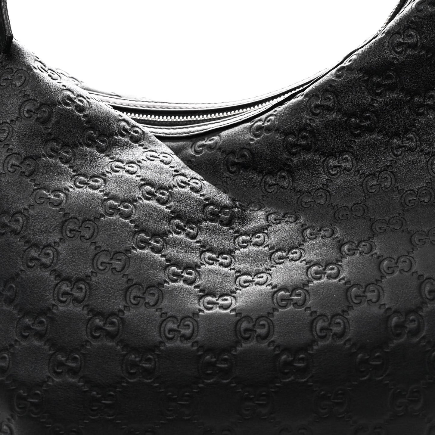 Guccissima Large GG Twins Hobo Black