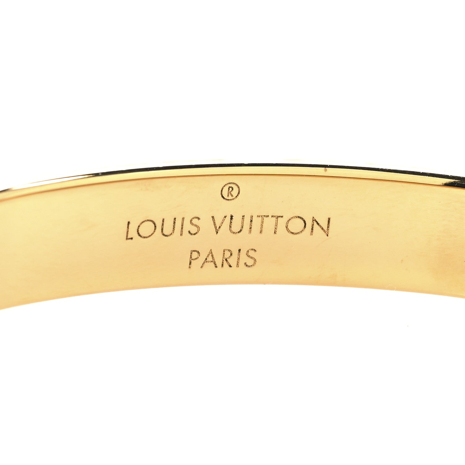 Louis Vuitton Brass Monogram Nanogram Cuff S Gold 4 of 6
