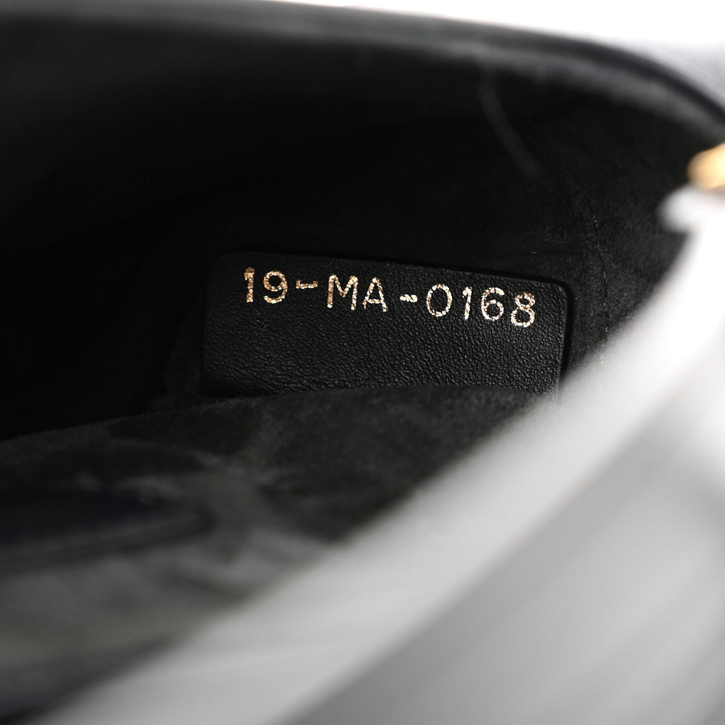 Grained Calfskin Mini Saddle Bag Navy