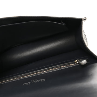 Christian Dior Metallic Patent Micro-Cannage Medium Diorama Flap Bag Silver 5 of 9
