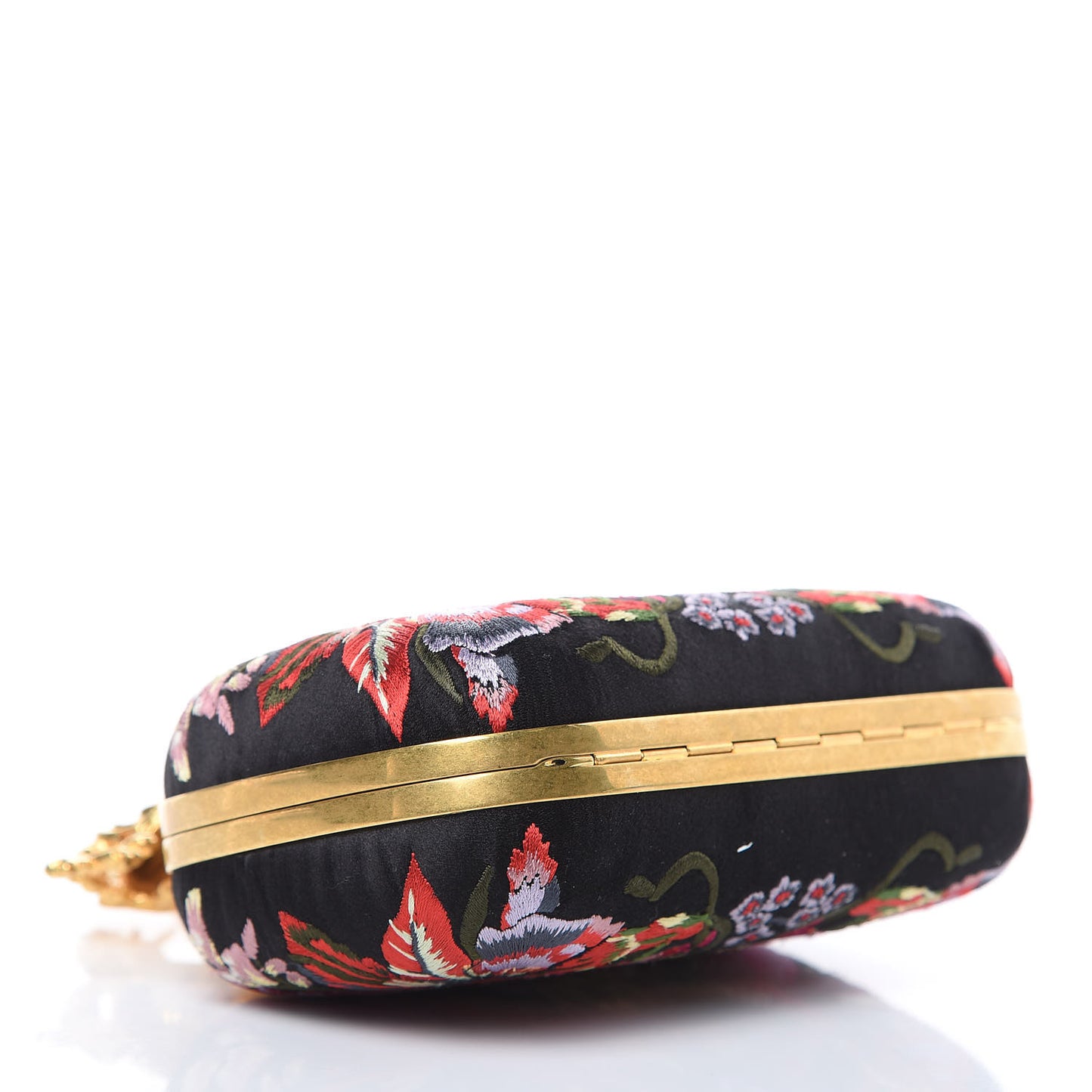 Embroidered Unicorn Knuckle Duster Box Clutch Multicolor