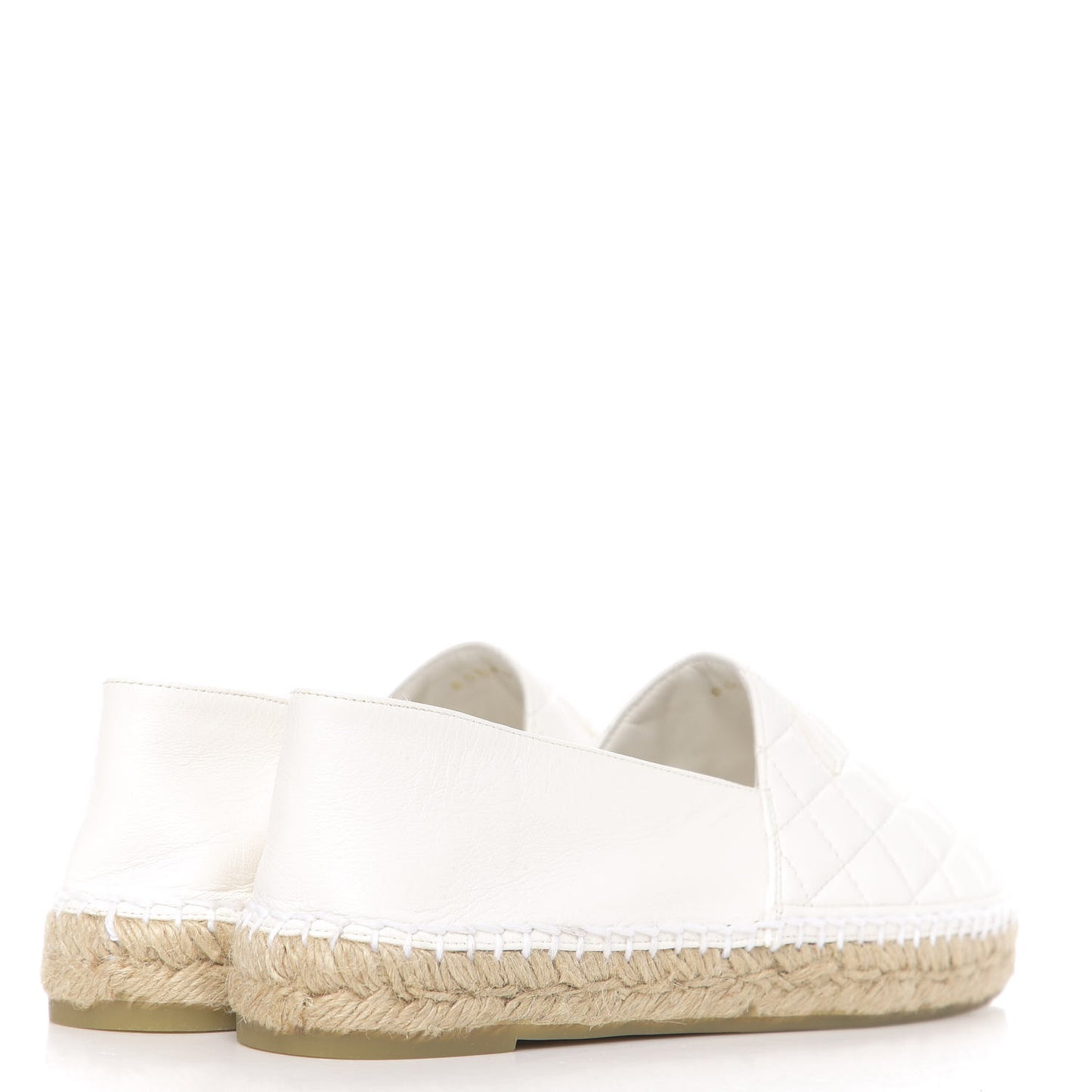 Lambskin Quilted CC Espadrilles 39 White