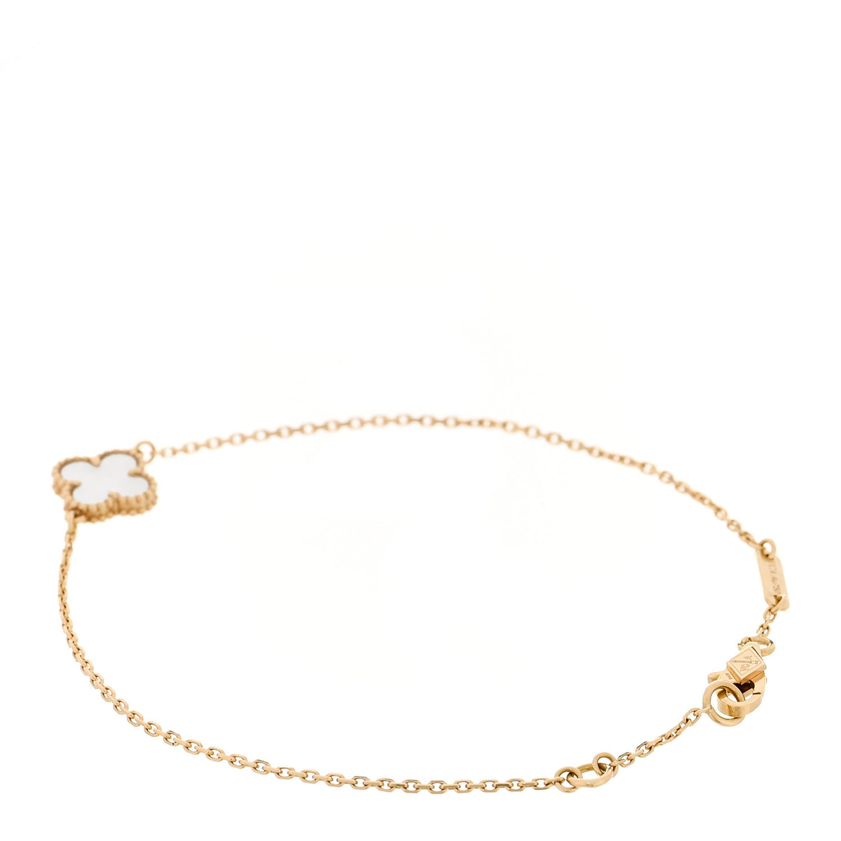 18K Yellow Gold Mother of Pearl Sweet Alhambra Bracelet