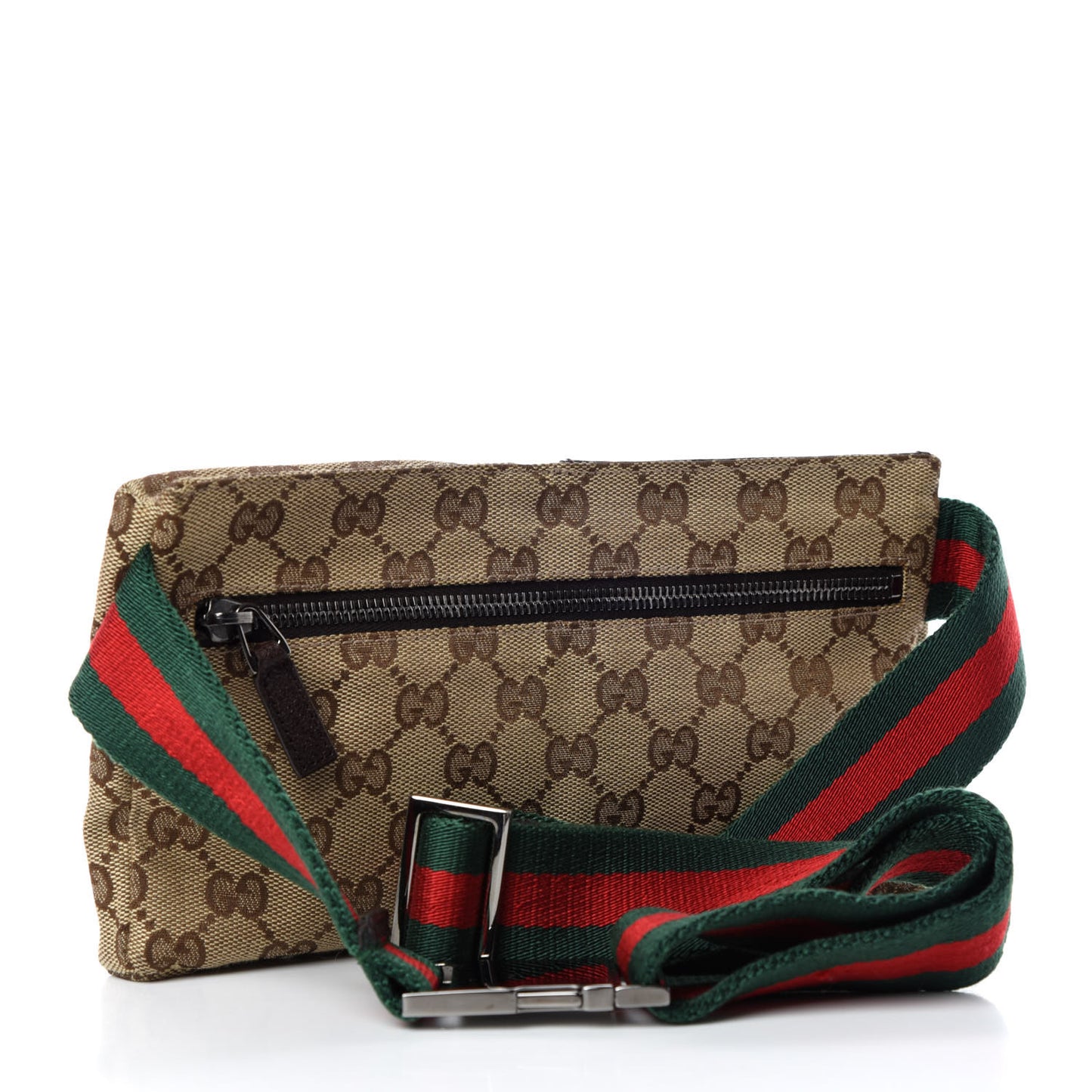 Monogram Web Belt Bag Dark Brown