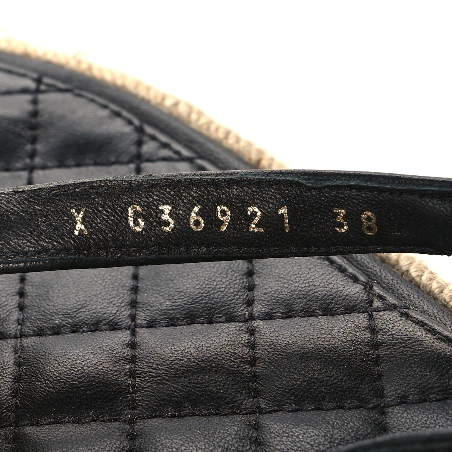 Chanel Lambskin Chain CC Thong Espadrille Sandals 38 Black 7 of 10