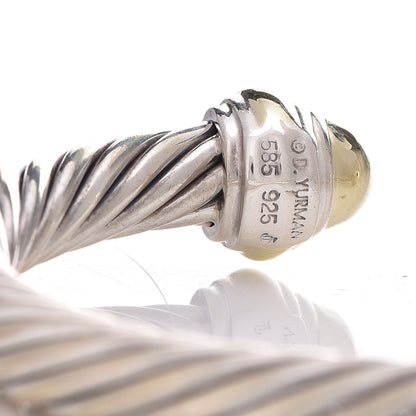 David Yurman Sterling Silver 14K Yellow Gold 7mm Cable Classics Bracelet 5 of 5