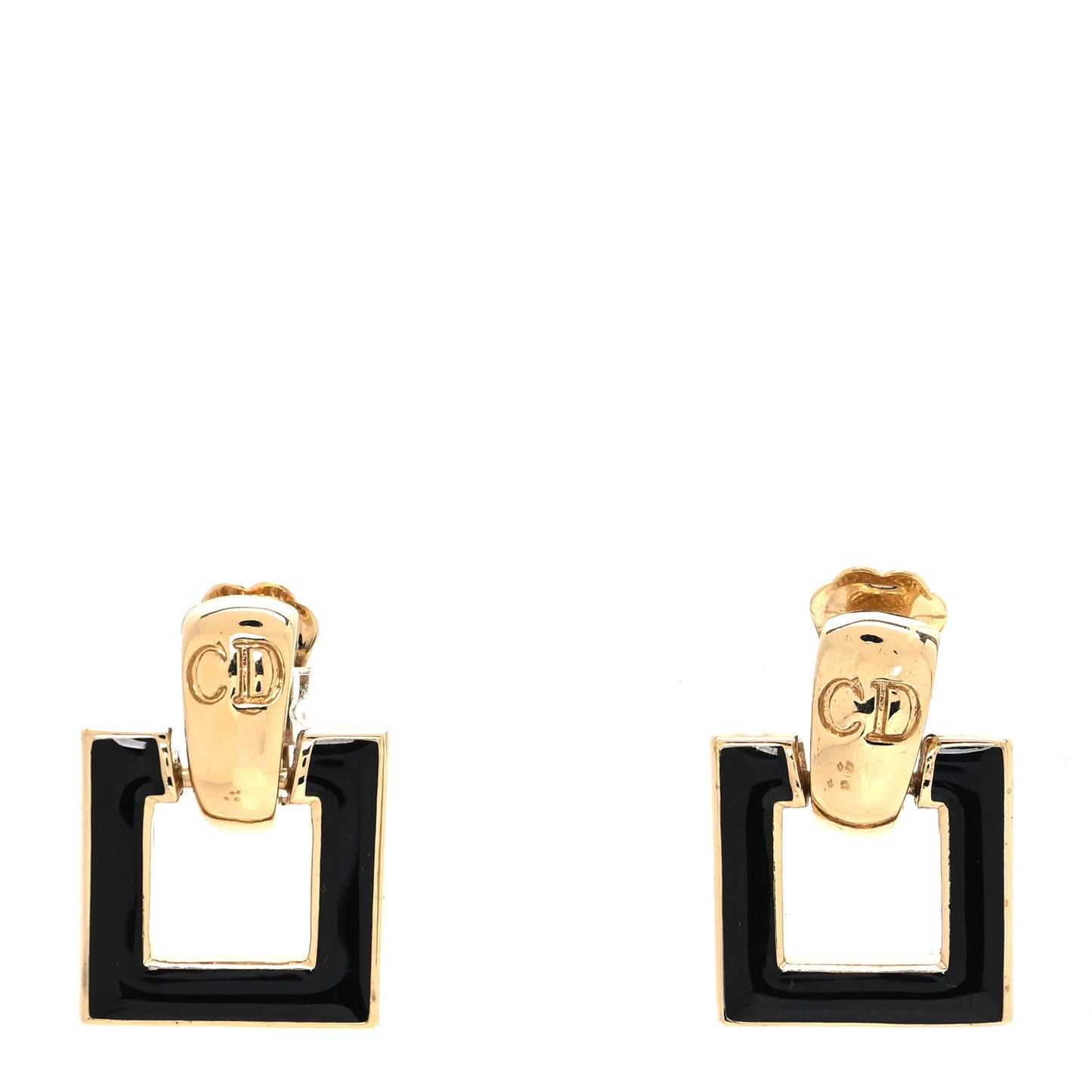 Enamel Crystal Interchangeable Earrings Gold