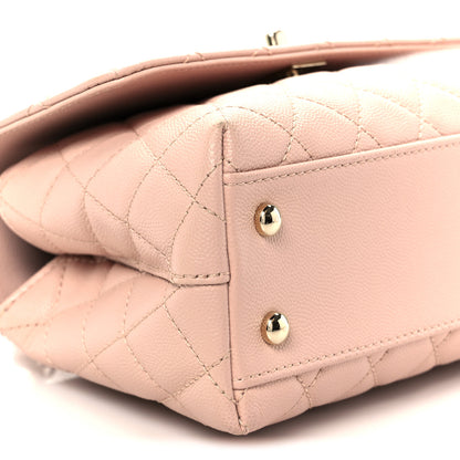 Chanel Caviar Quilted Mini Coco Handle Flap Light Pink 19 of 21
