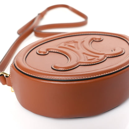 Celine Smooth Calfskin Cuir Triomphe Oval Bag Tan 8 of 9