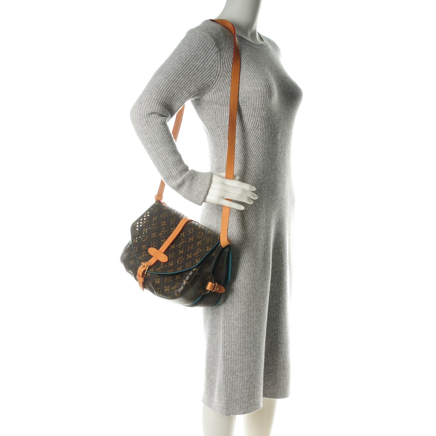 Louis Vuitton Monogram SC Flore Saumur Teal 2 of 7