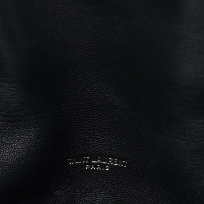 Saint Laurent Lambskin Quilted Small Loulou Puffer Monogram Chain Satchel Black 7 of 12