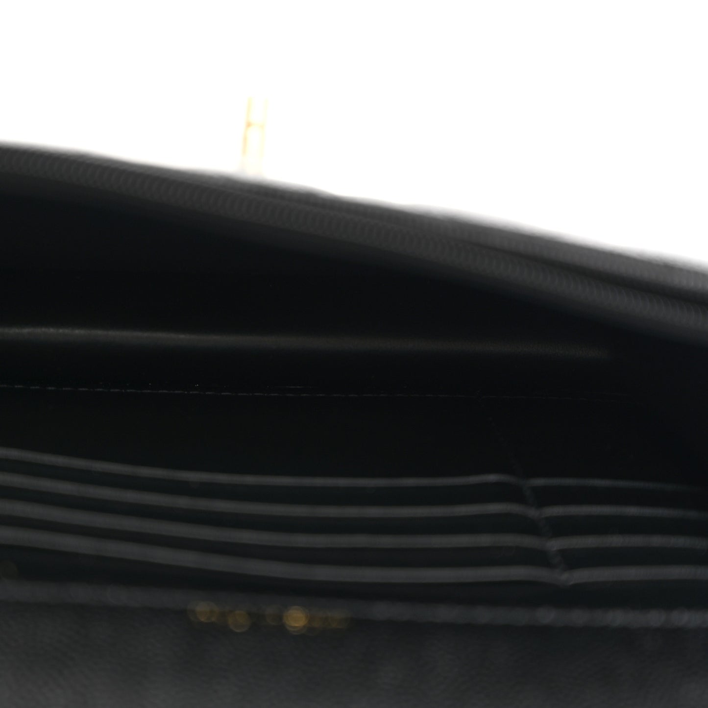 Caviar Quilted Trendy Handle Clutch With Chain Black