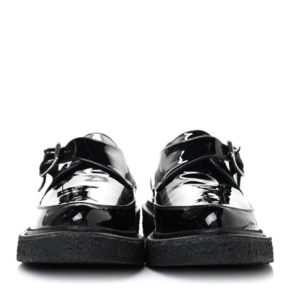 Saint Laurent Patent Womens Monk Strap Creepers 40 Black 2 of 4