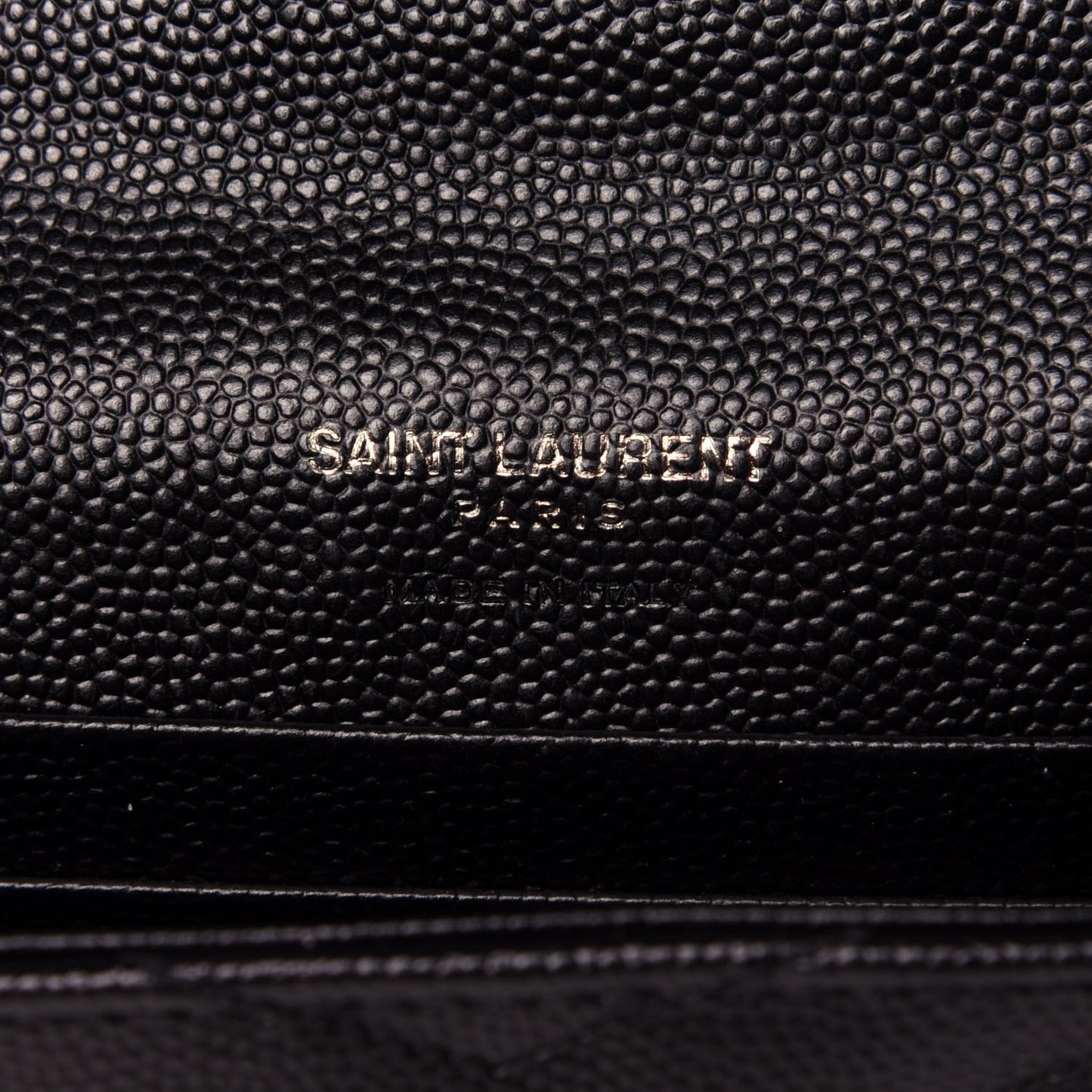 Grain De Poudre Matelasse Chevron Small Monogram Envelope Wallet Black