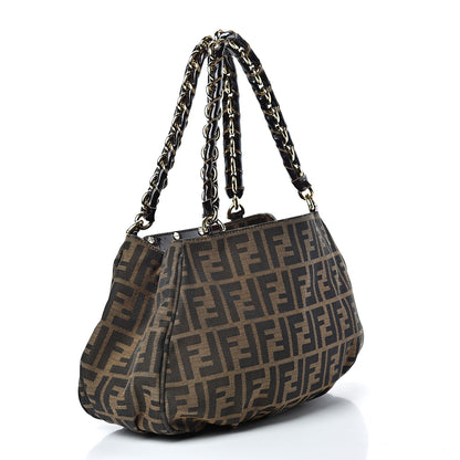 Fendi Zucca Small Mia Tote Tobacco 2 of 10