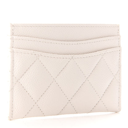 Chanel Caviar Quilted Card Holder White 3 of 8