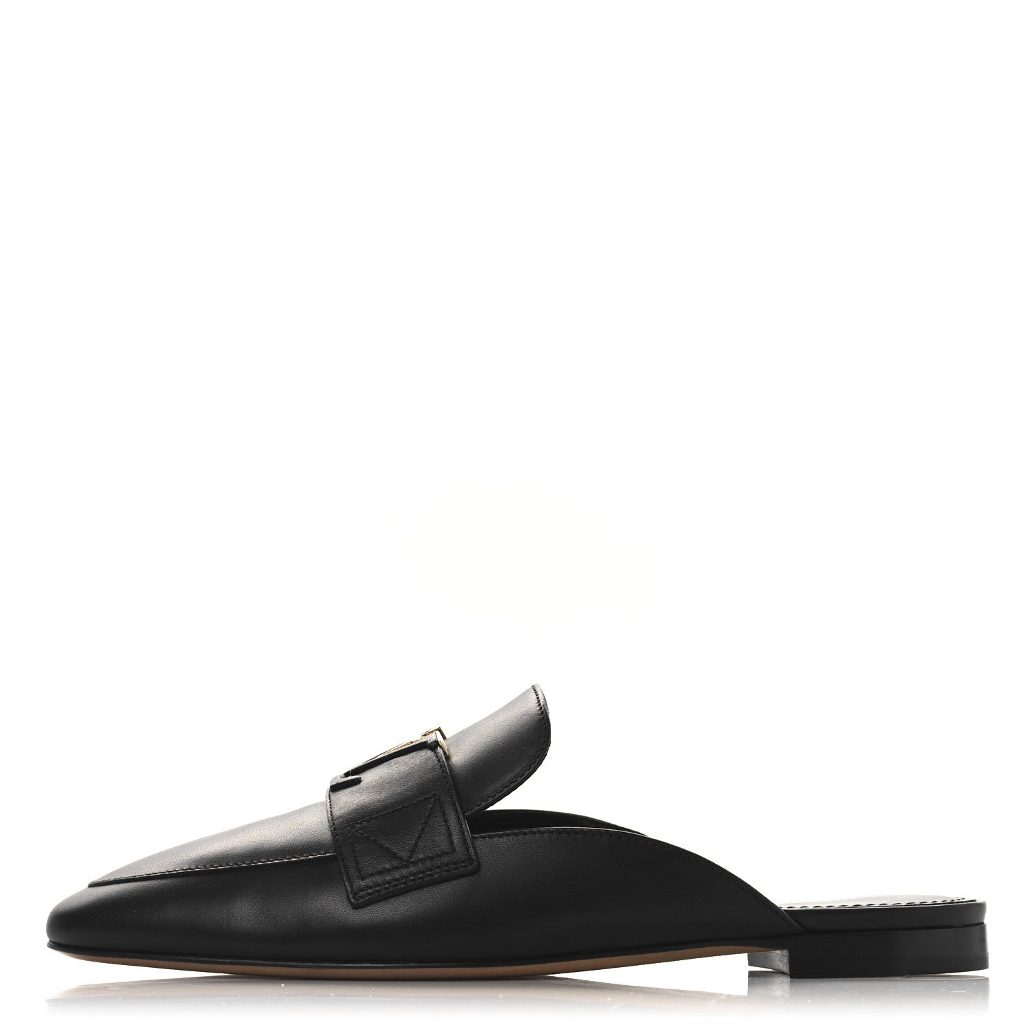Louis Vuitton Calfskin LV Mare Open Back Loafers 40 Black 1 of 9