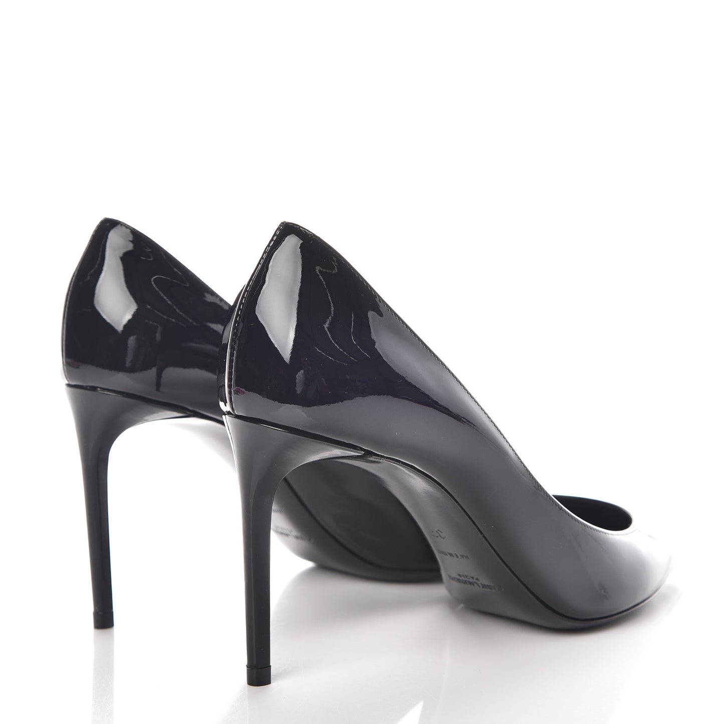 Patent Calfskin Zoe 85 Pumps 37 Black