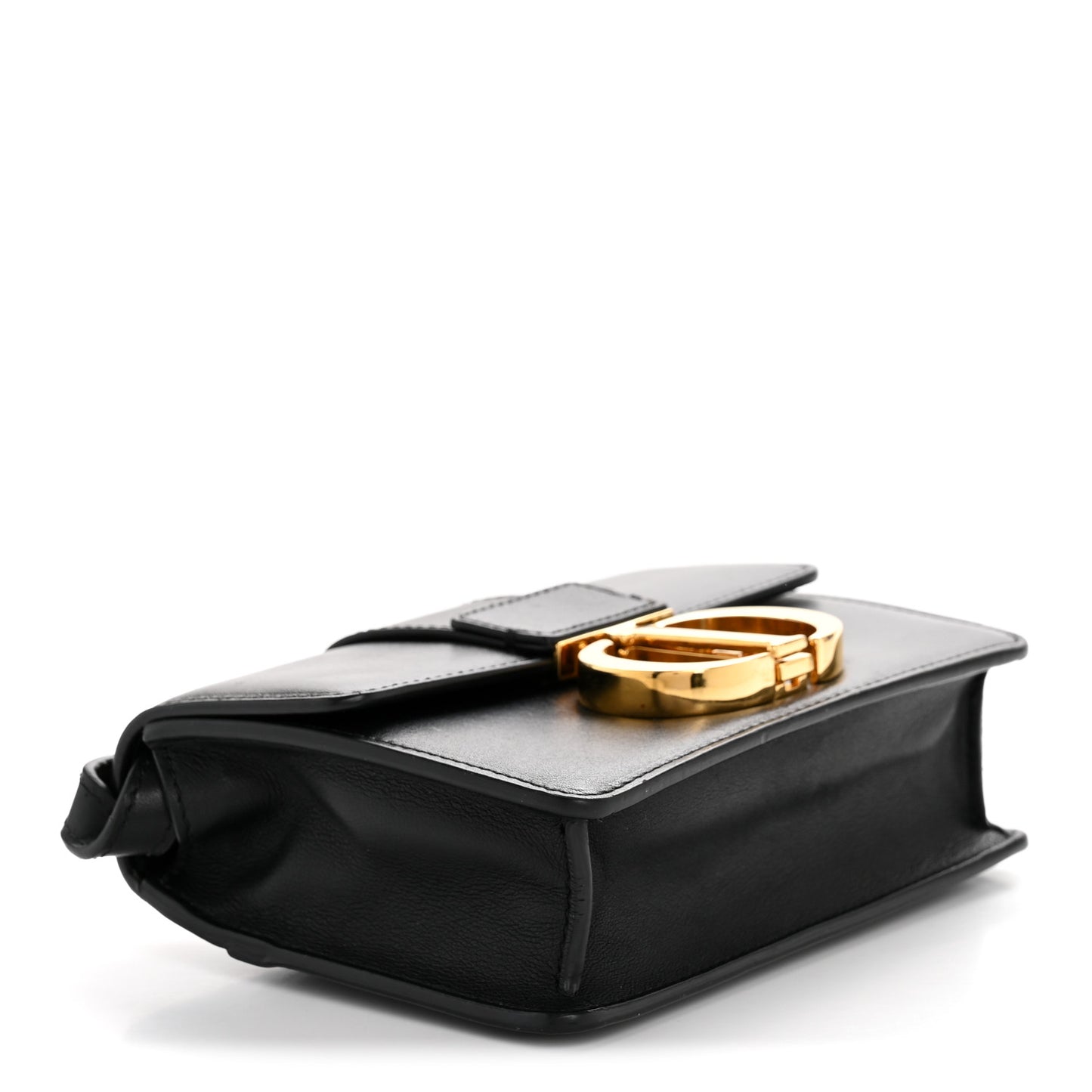 Smooth Calfskin Micro 30 Montaigne Flap Bag Black
