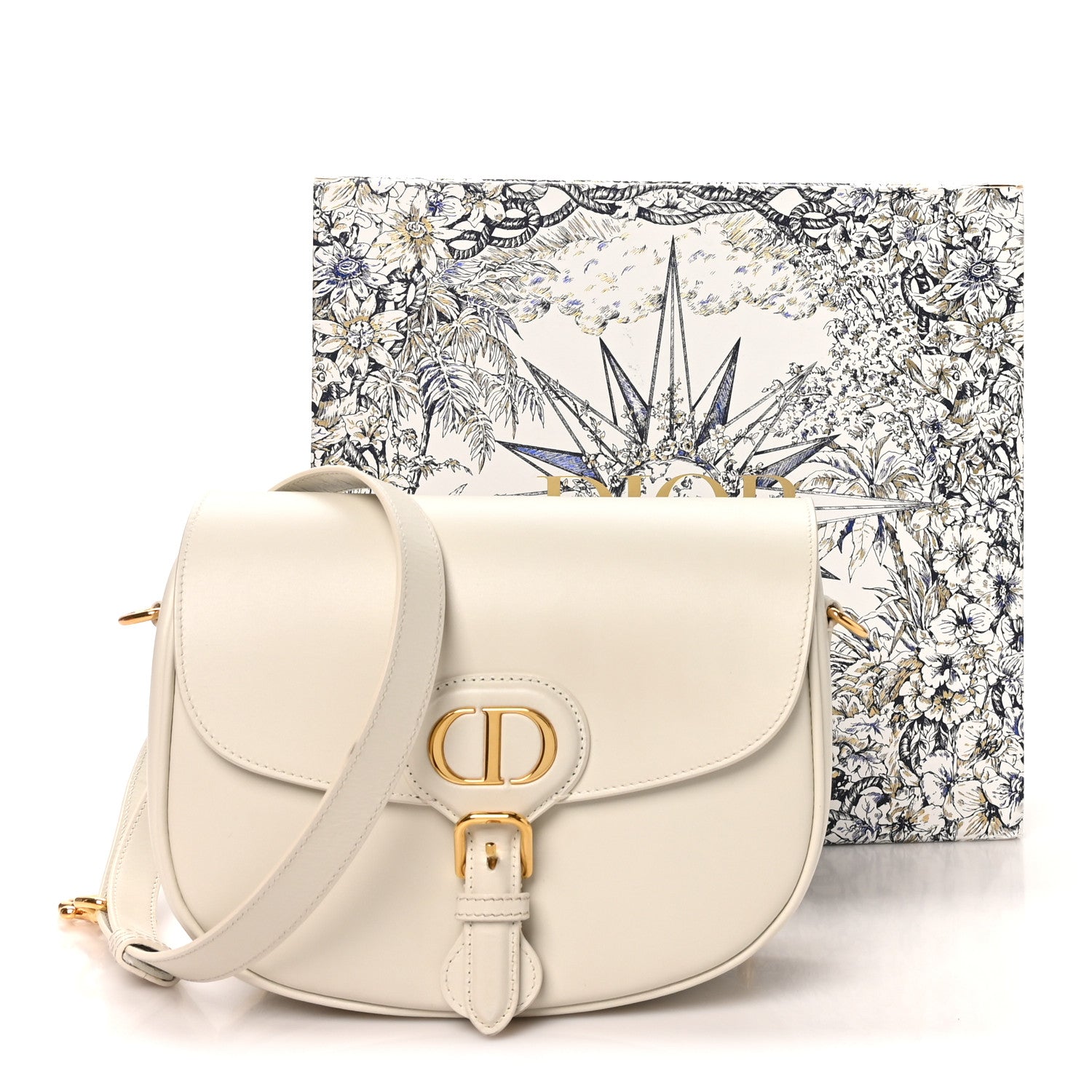 Christian Dior Box Calfskin Medium Bobby Flap Latte 10 of 10