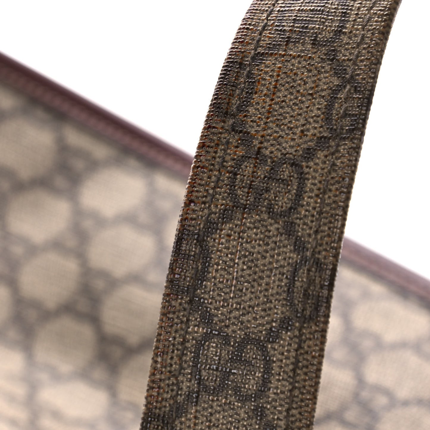 GG Plus Monogram Large Signature Web Loop Tote Brown