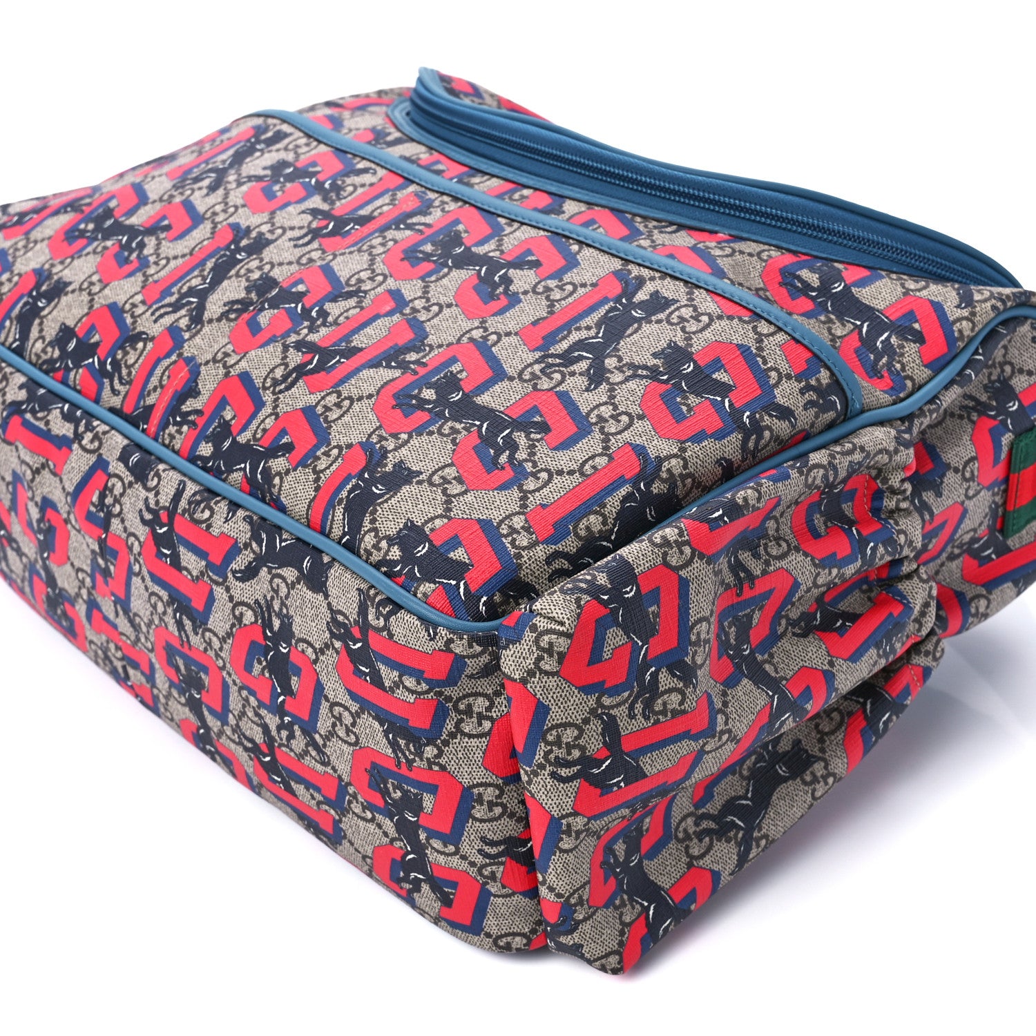 Gucci GG Supreme Monogram Gucci Wolf Diaper Bag Beige Red 14 of 14