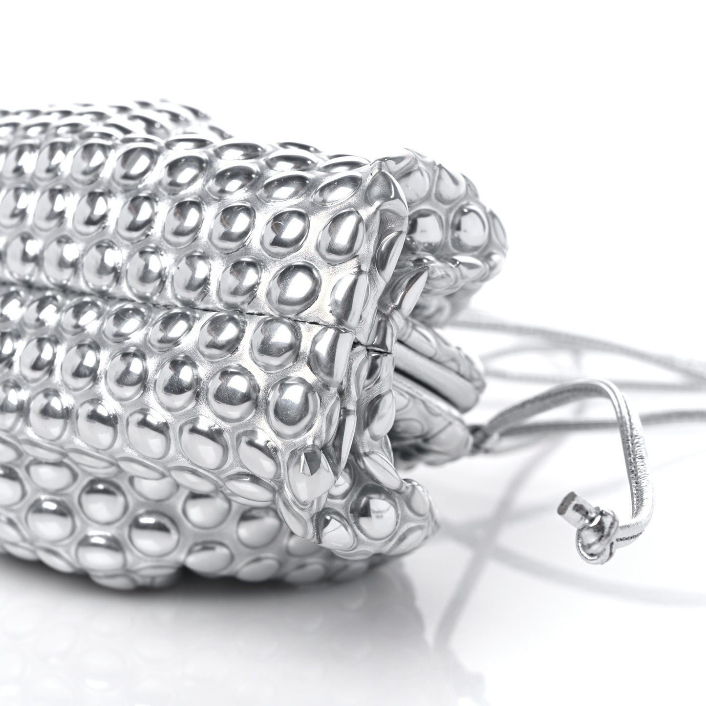 Metallic Fabric Bubble Wrap The Mini Pouch Silver