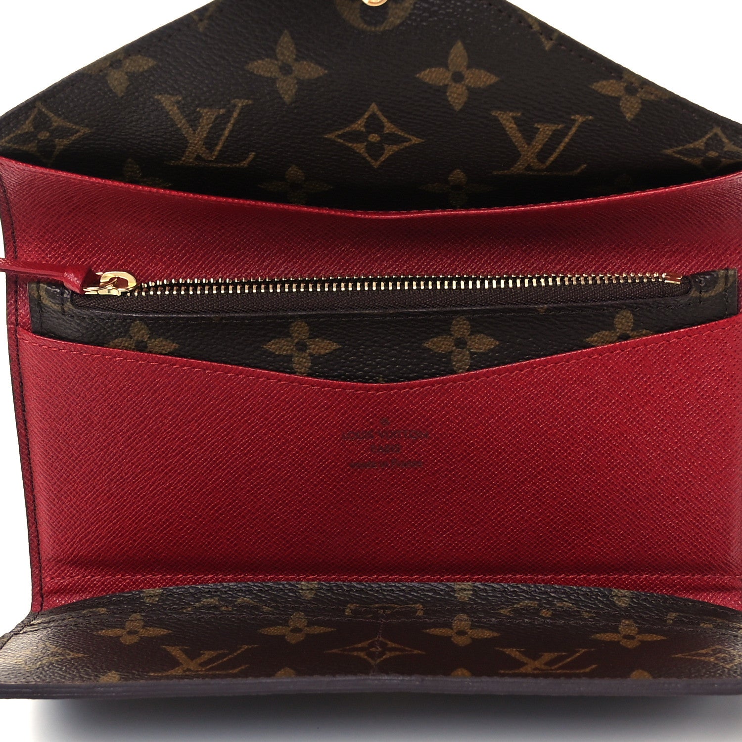 Louis Vuitton Monogram Josephine Wallet Red 5 of 9