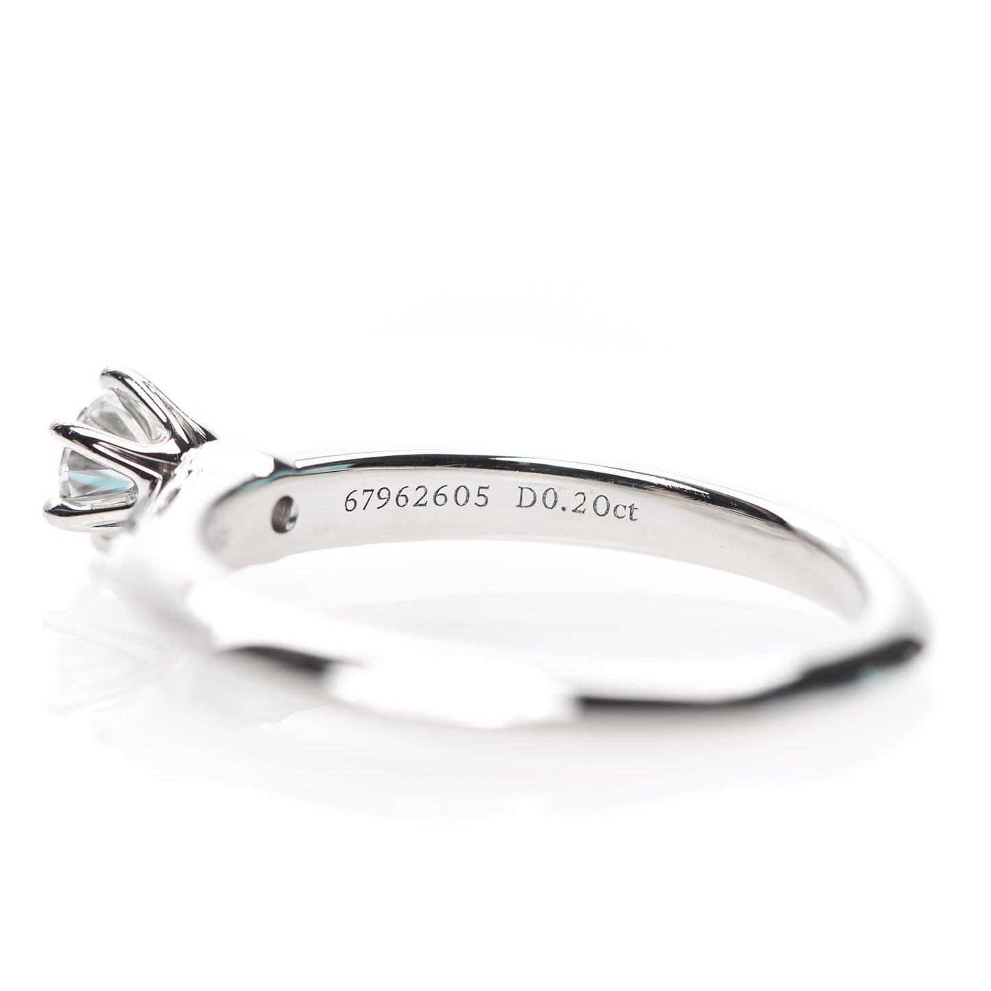 Platinum Diamond .20ct Solitaire Engagement Ring 49 5