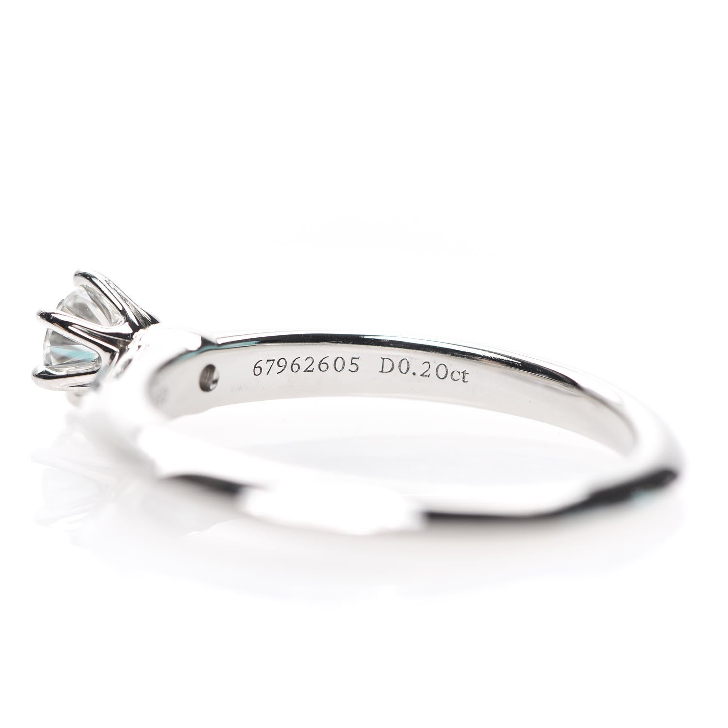 Tiffany Platinum Diamond .20ct Solitaire Engagement Ring 49 5 4 of 6