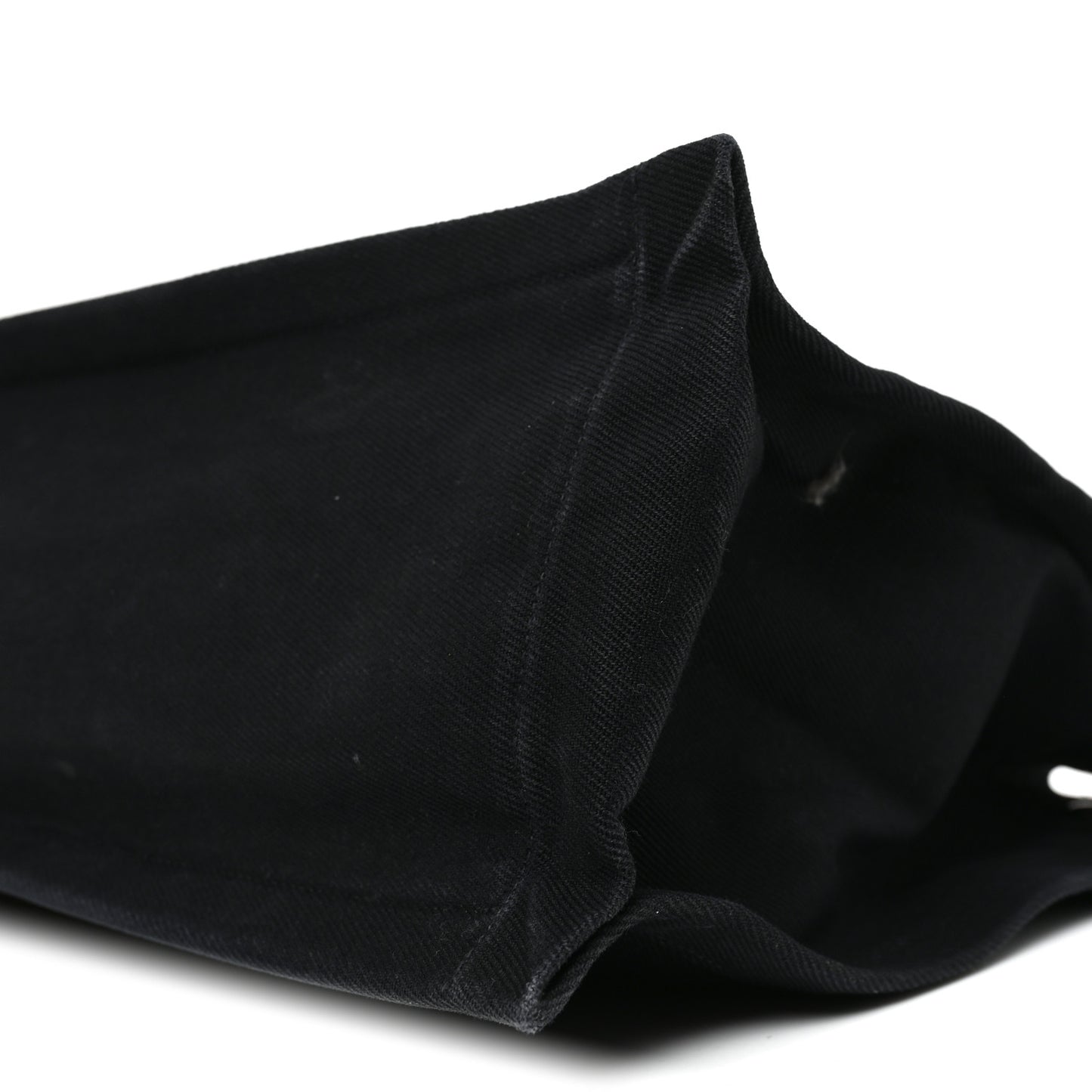 Linen Calfskin Rive Gauche Tote Black