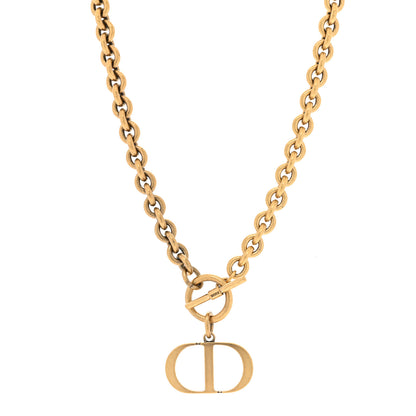 Christian Dior Metal 30 Montaigne Necklace Aged Gold 2 of 4