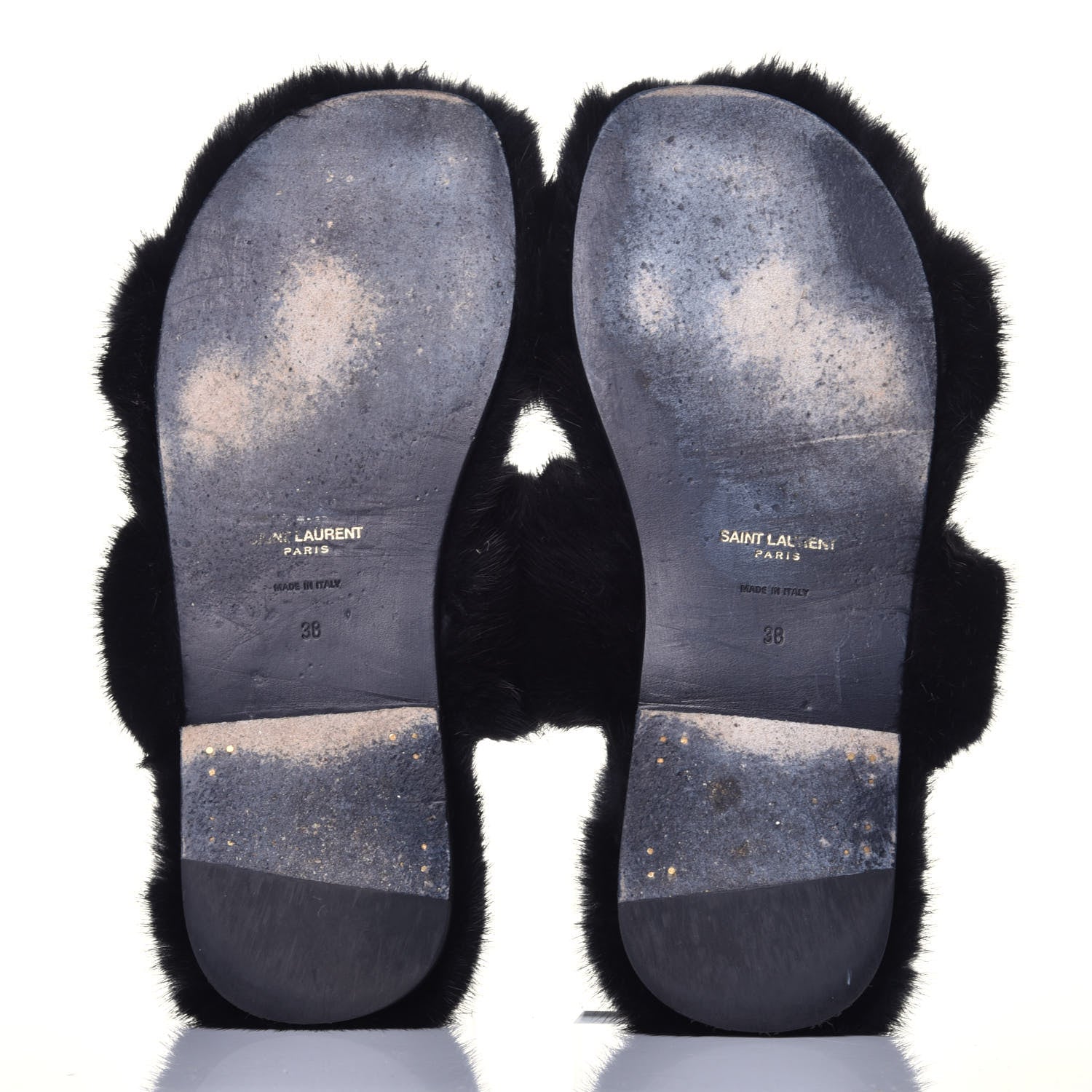 Saint Laurent Mink Bleach Slides 38 Black 5 of 7