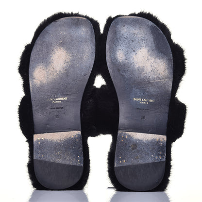 Saint Laurent Mink Bleach Slides 38 Black 5 of 7