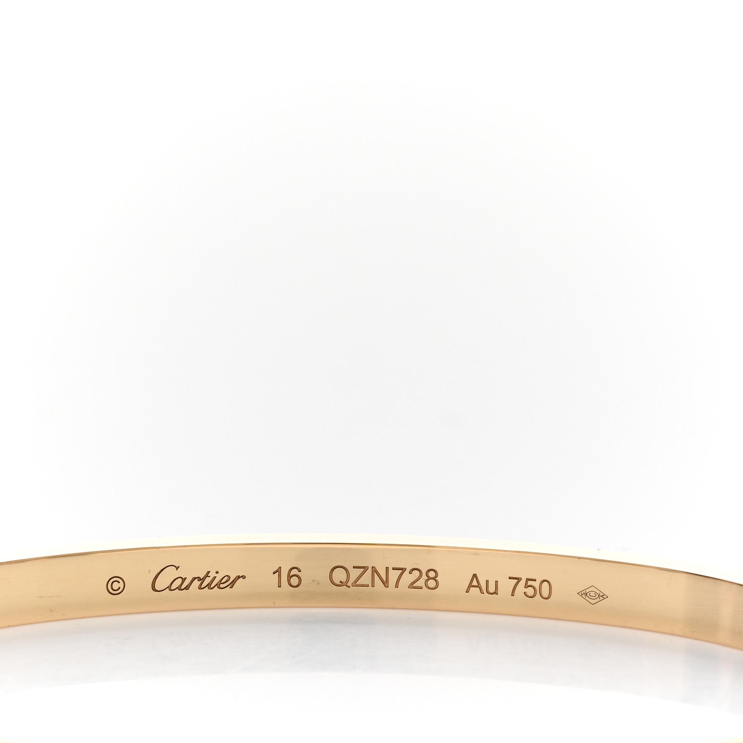 Cartier 18K Yellow Gold 6 Diamond Small LOVE Bracelet 16 4 of 5