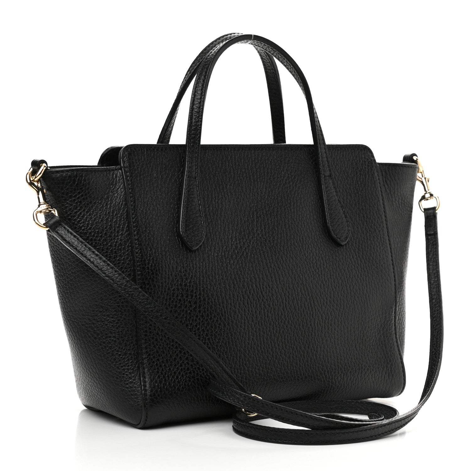 Gucci Dollar Calfskin Mini Swing Top Handle Bag Black 3 of 10