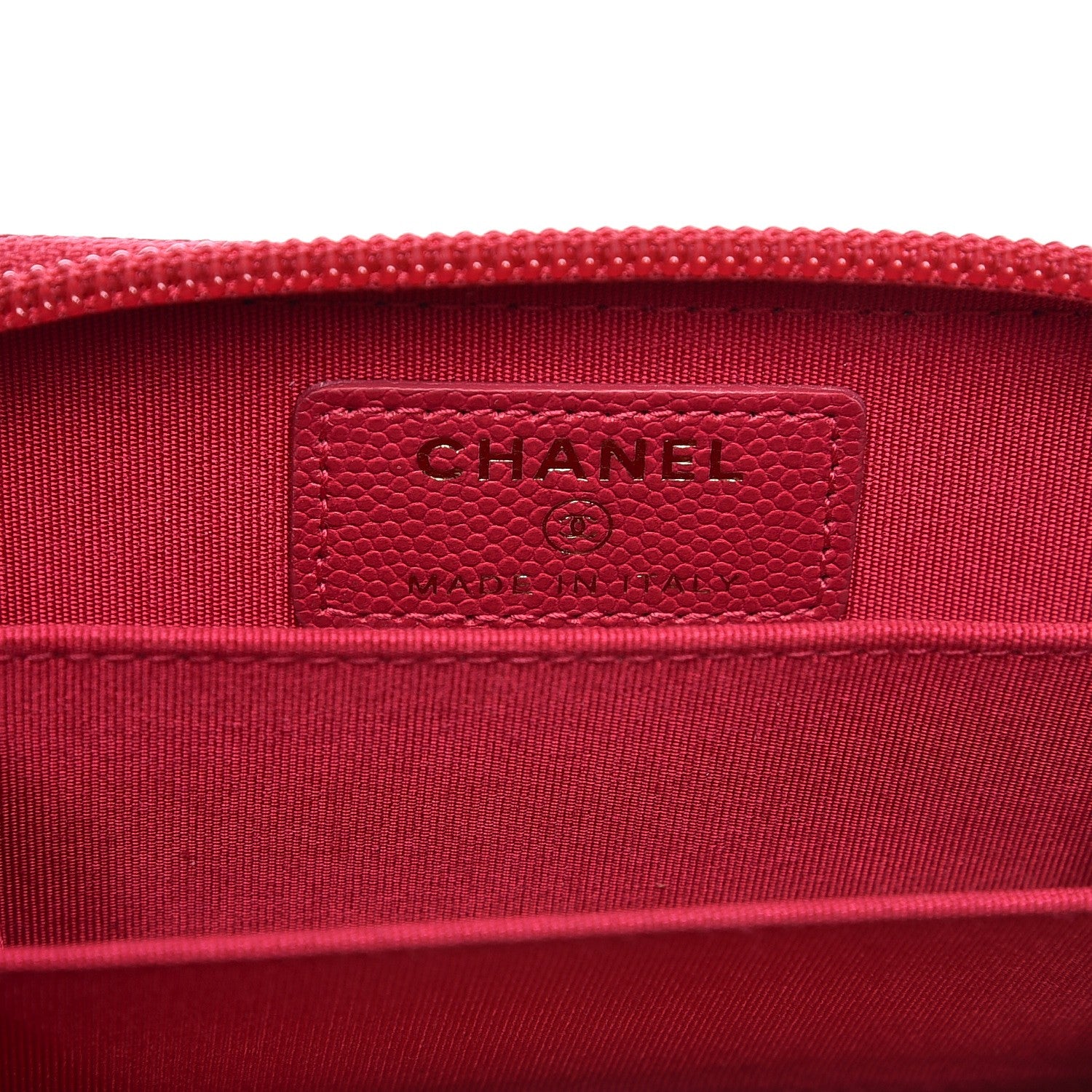 Chanel Caviar Quilted Boy Zip Around Coin Purse Wallet Fuchsia 6 of 10