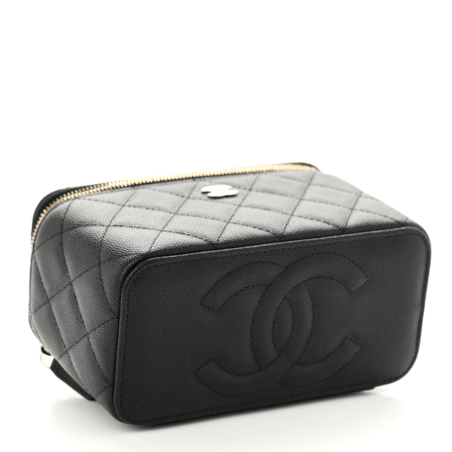 Chanel Caviar Quilted Small Vanity Case With Chain Black 4 of 12