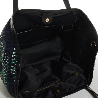 Burberry Summer Sun Canvas Medium Havenmore Tote Dark Peacock 4 of 9