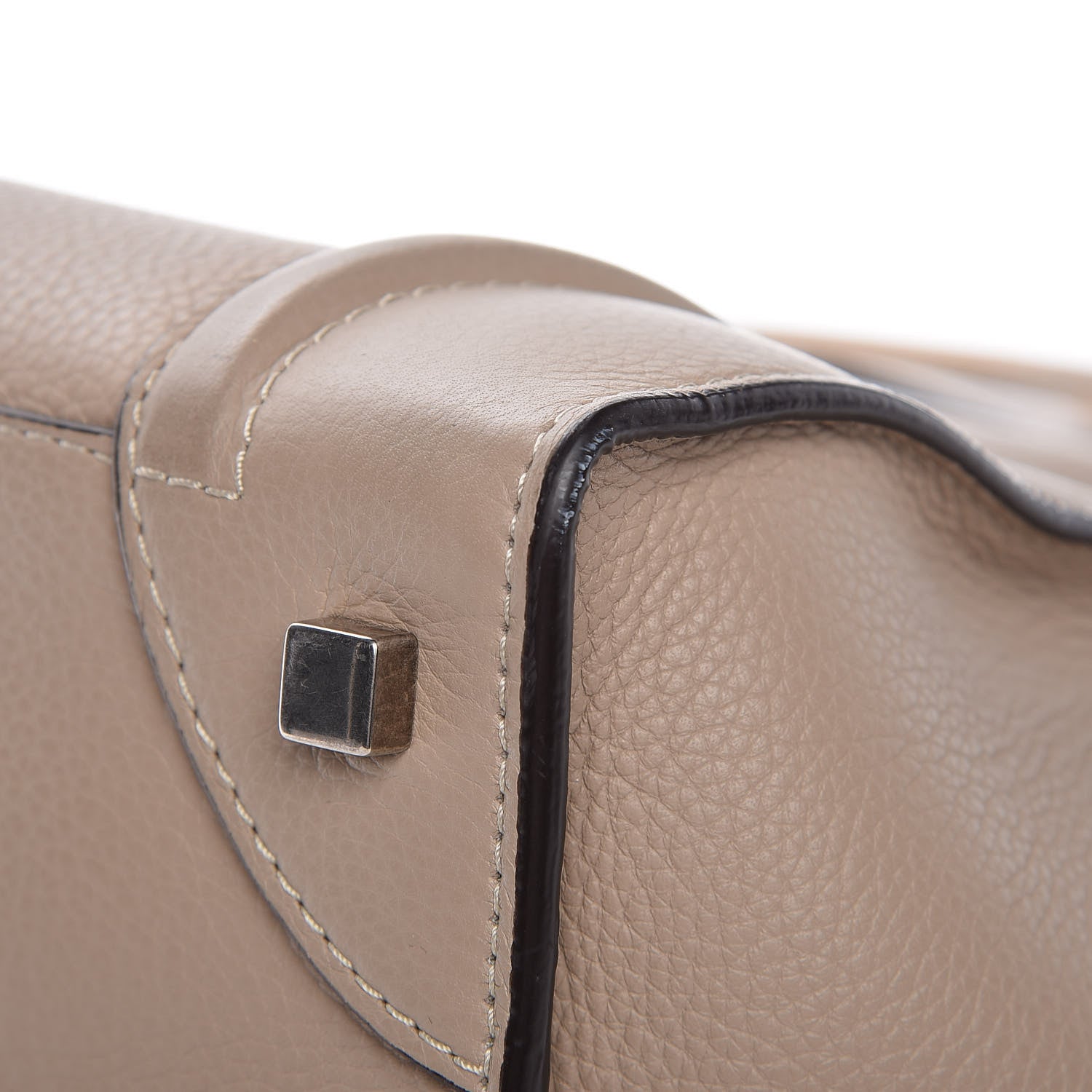 Celine Drummed Calfskin Mini Luggage Dune 14 of 14
