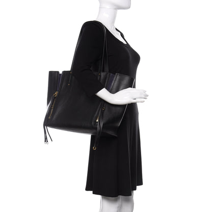 Chloe Smooth Calfskin Medium Milo Shopping Tote Black 2 of 9