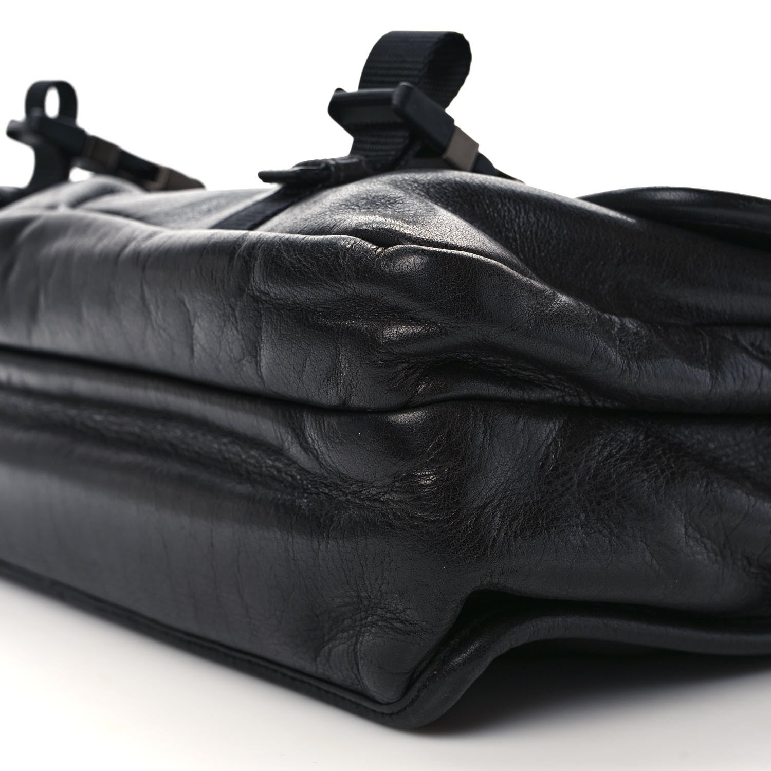 Prada Soft Calf Saffiano Travel Messenger Bag Black 8 of 9