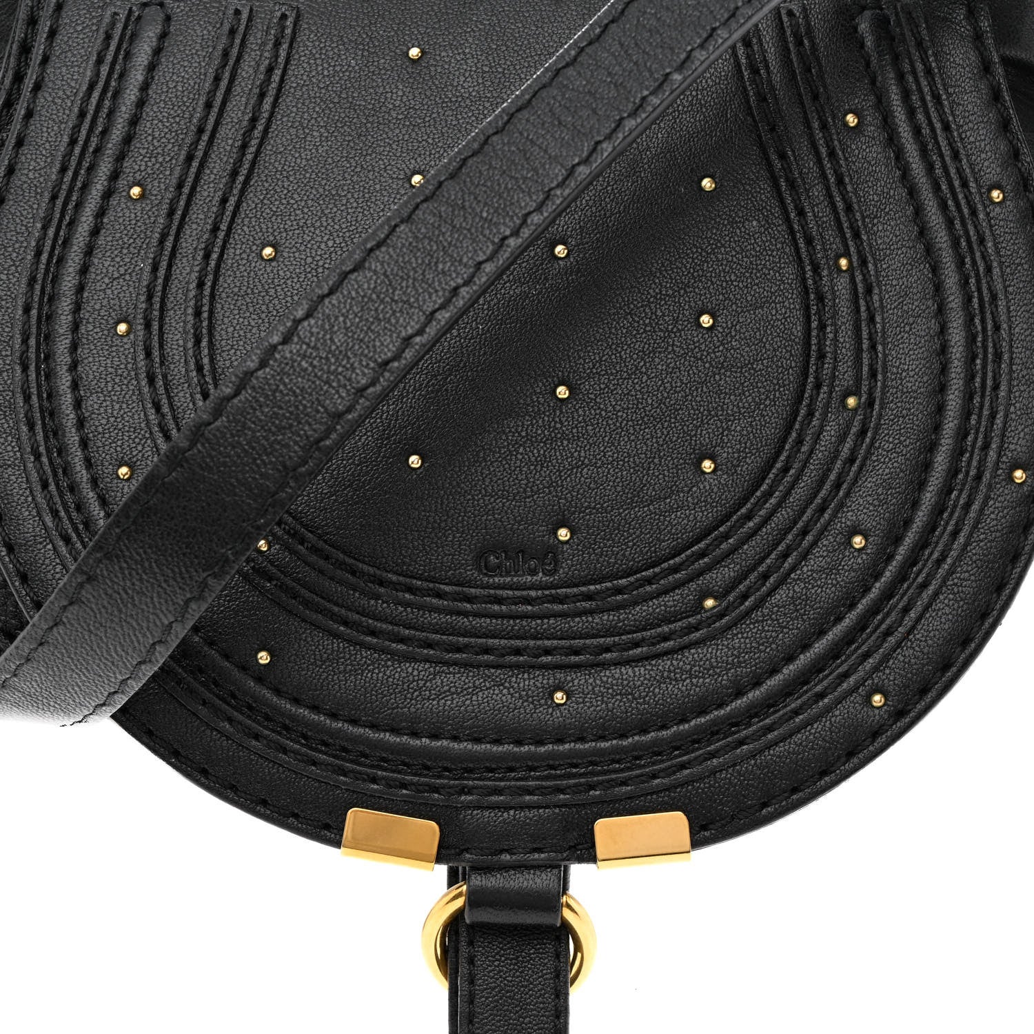 Chloe Calfskin Studded Mini Marcie Crossbody Bag Black 7 of 11